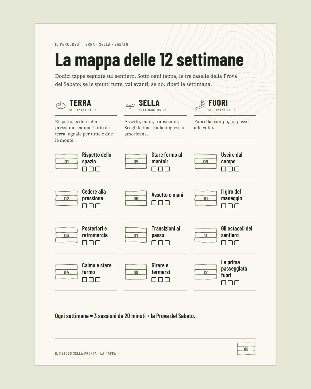 La mappa delle 12 settimane